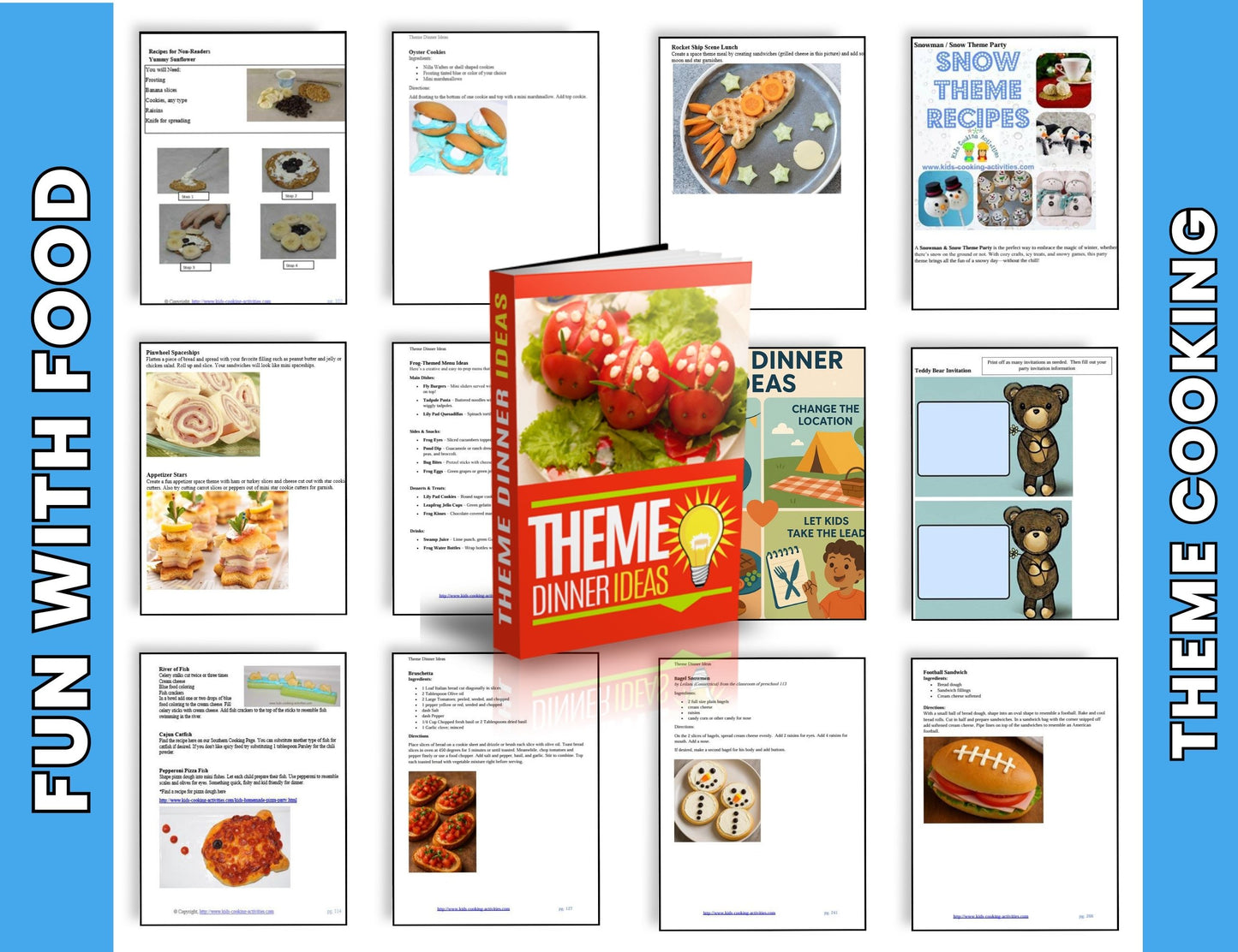 Fun with Food Theme Ideas and Menus- Plan Cooking Classes, Parties & Themed Meals -Digital Download