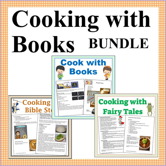 Cook with Books Bundle Set- Reading and Cooking Activities for Kids- Digital Download