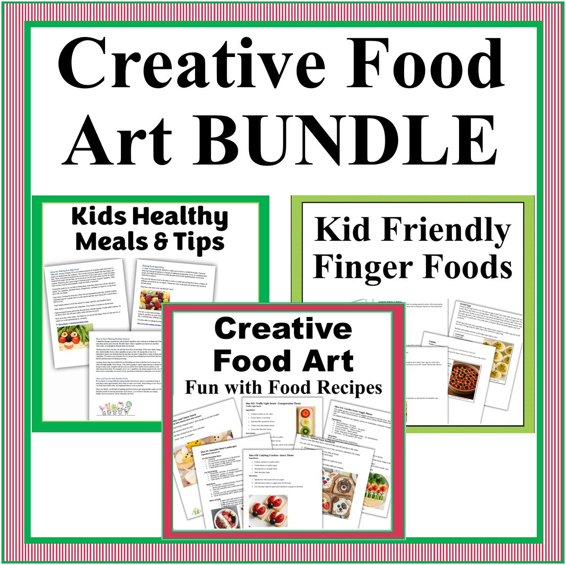 Creative Food Art Bundle - Finger Foods, Fun with Food Camp & Healthy Food Art-Digital Download