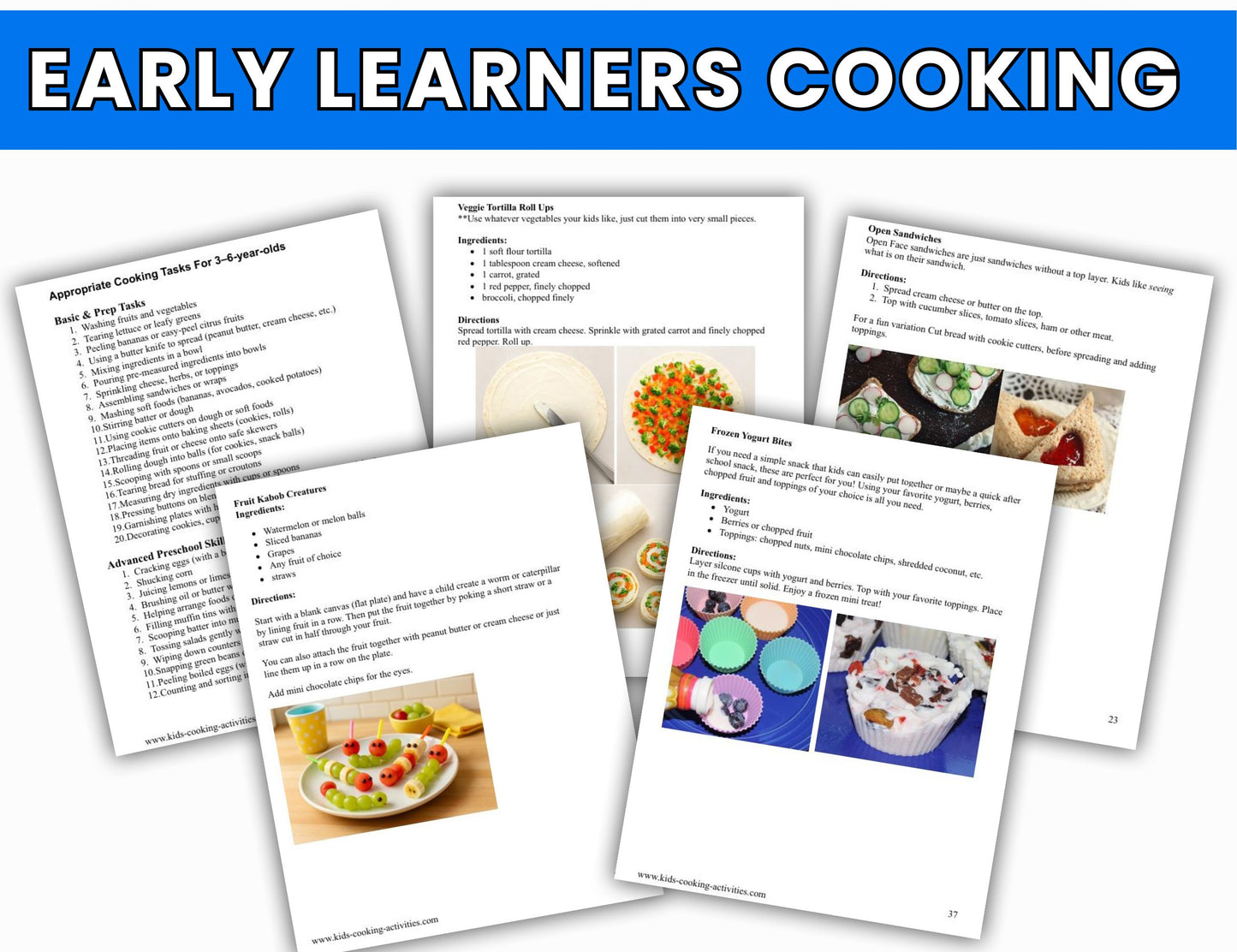 Early Learning Cooking Activities-50 Class Cooking Recipes & Snack Ideas -Digital Download