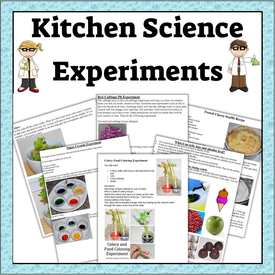 Kitchen and Food Science Experiments-Food Science and Science Theme Activities-Digital Download