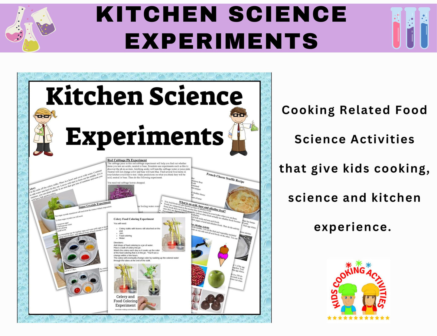 Kitchen and Food Science Experiments-Food Science and Science Theme Activities-Digital Download