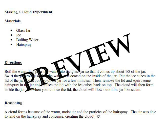 Kitchen and Food Science Experiments-Food Science and Science Theme Activities-Digital Download