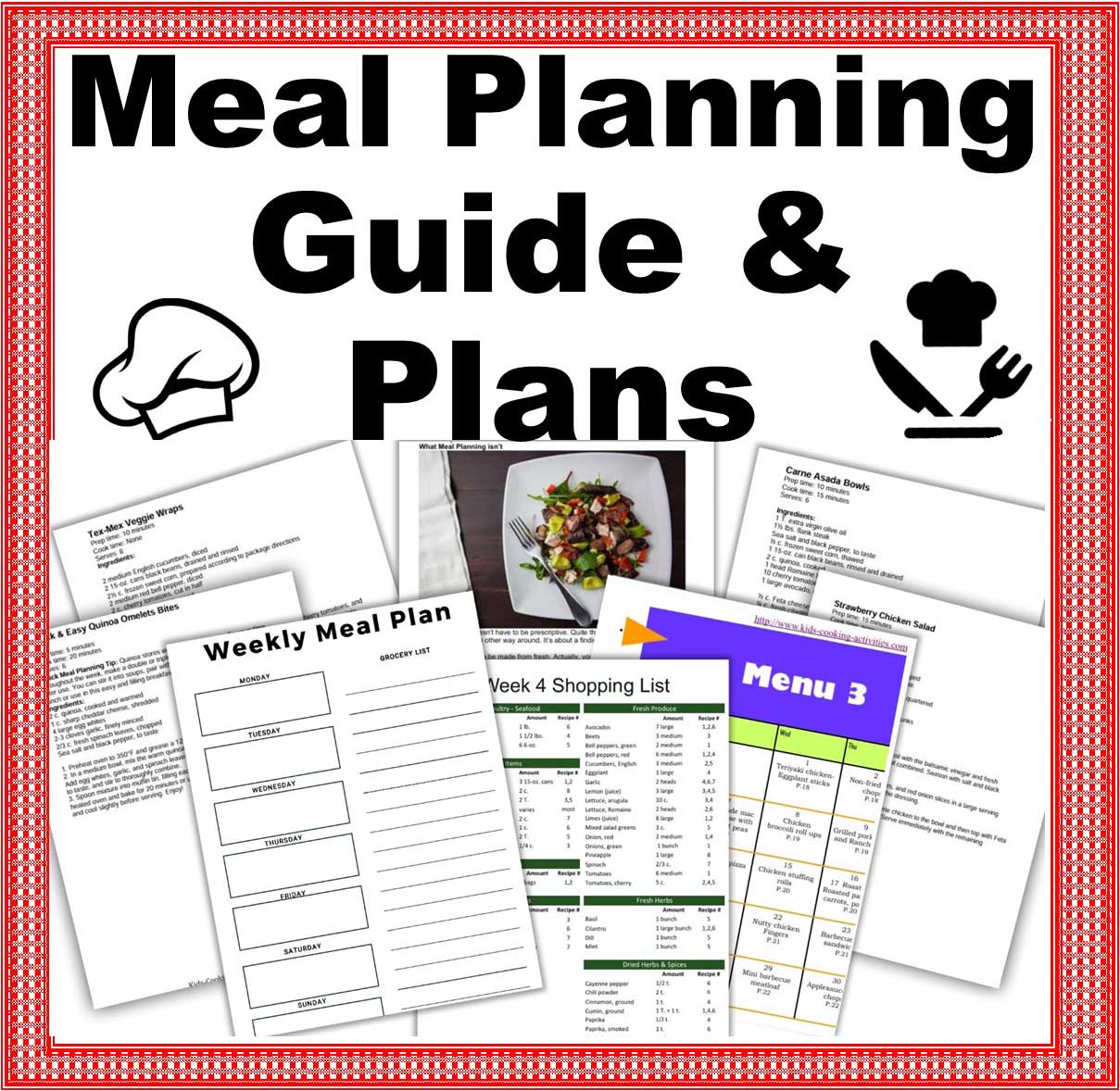Ultimate Family Meal Planning Bundle – 4 Menu Planning Guides for Stress-Free Meals -Digital Download