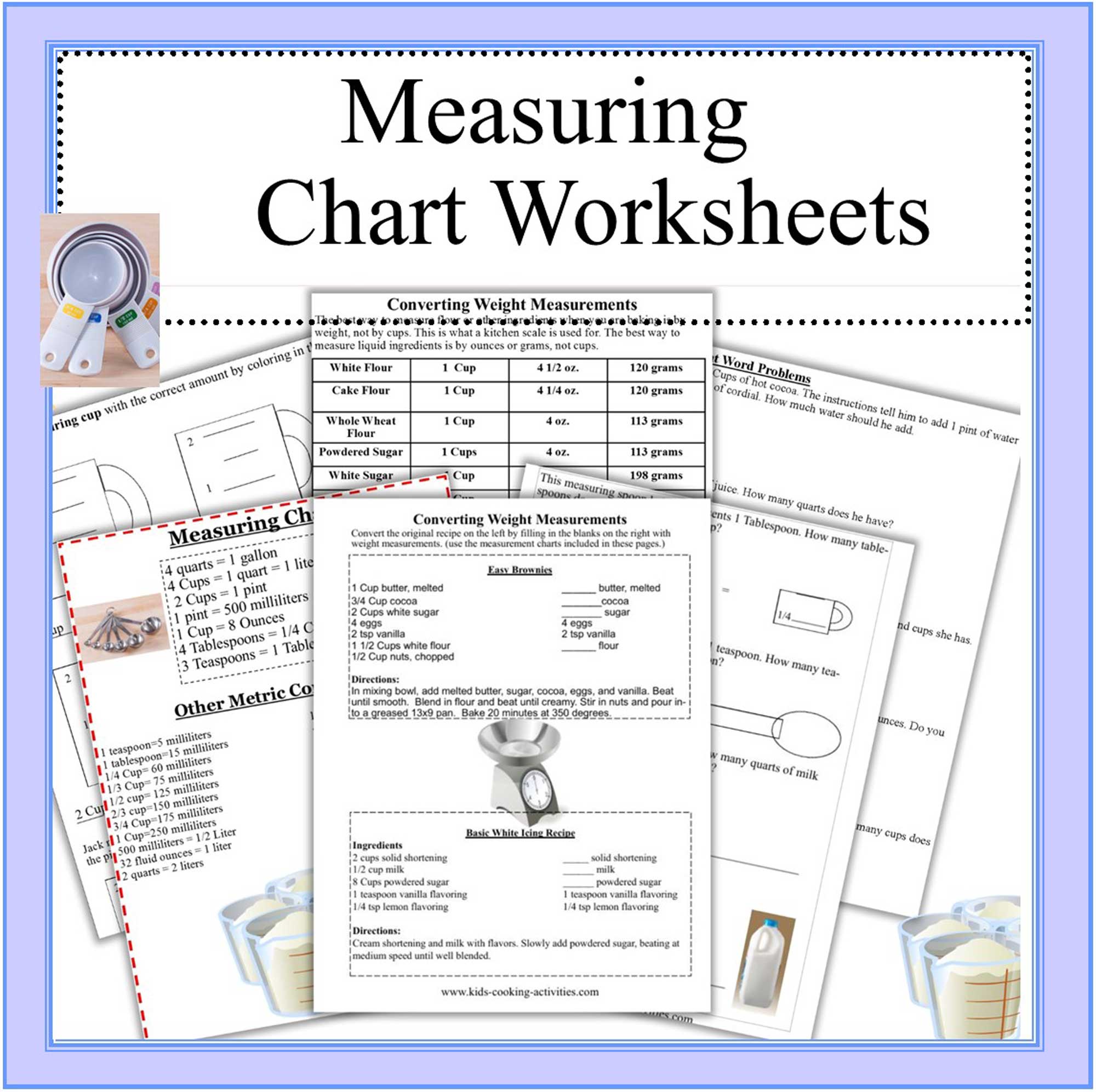 Kitchen Measuring Chart Worksheets - Cooking Measurements Worksheets-D – Kids Cooking Activities kitchen-measuring-chart-worksheets-cooking-measurements-worksheets-d-kids-cooking-activities