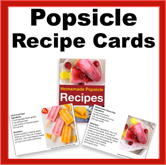 Homemade Popsicle Recipes – 24 Printable 4x6 Recipe Cards (PDF & JPG) - DIGITAL DOWNLOAD