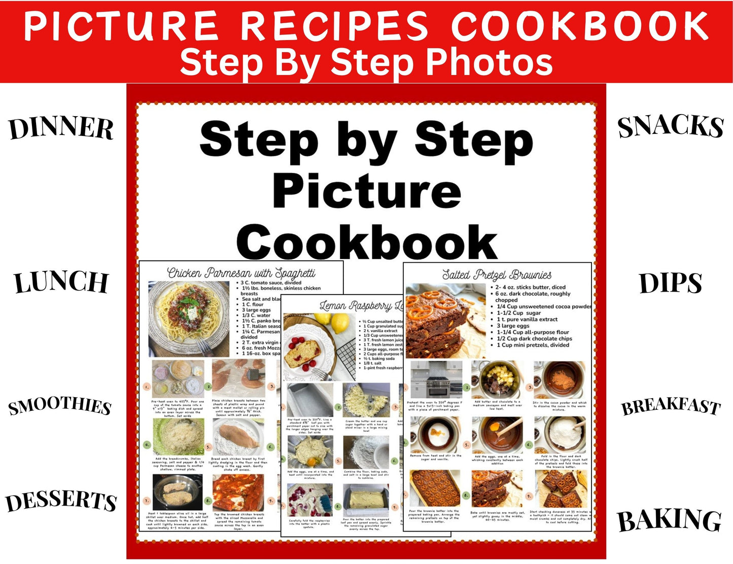 Step by Step Photos Cookbook-Digital Download