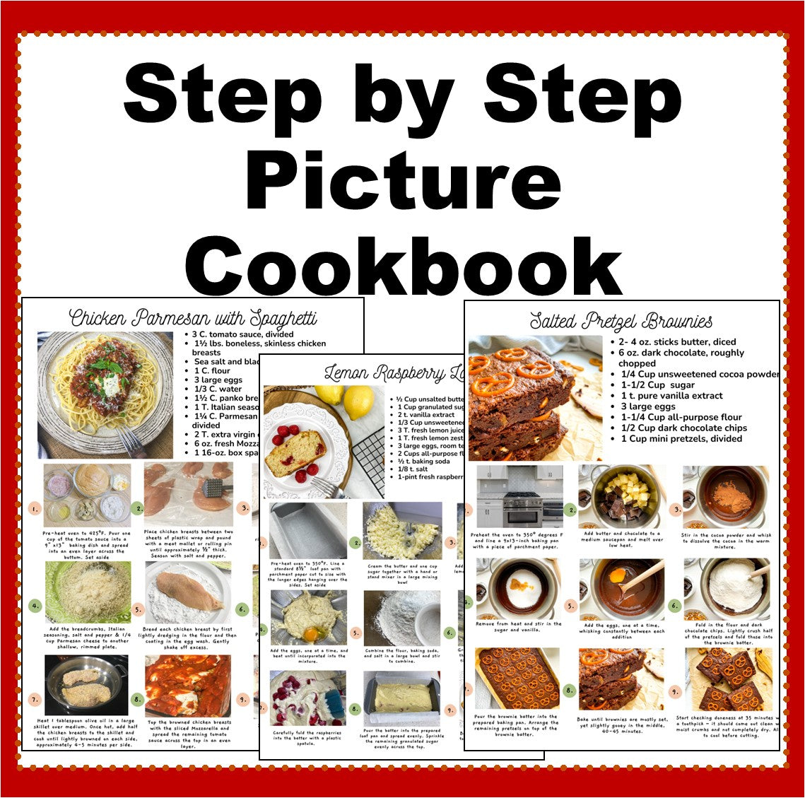 Step by Step Photos Cookbook-Digital Download