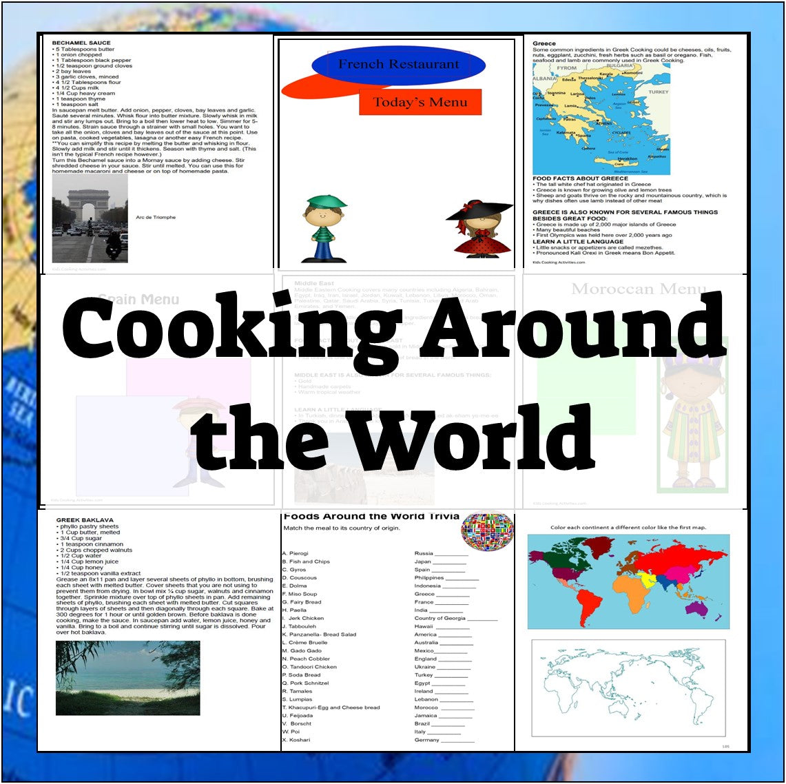 Cooking in School Subjects-Teach Cooking Across the Curriculum – Cooking, Science, History, Geography & Math Bundle
