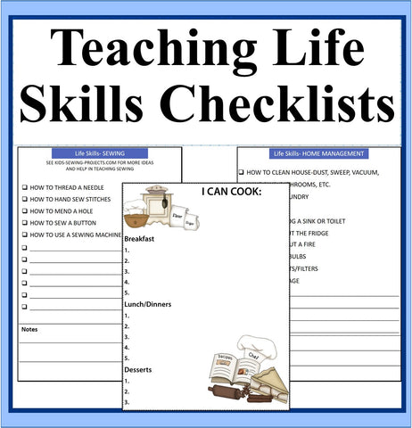 Teaching Life Skills Checklists and Resources-Digital Download