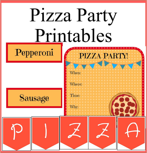 pizza party invitations for kids