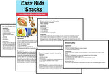 Healthy Snack Recipes for Kids- 60 Easy Recipes for Kids to Make-Digital Download