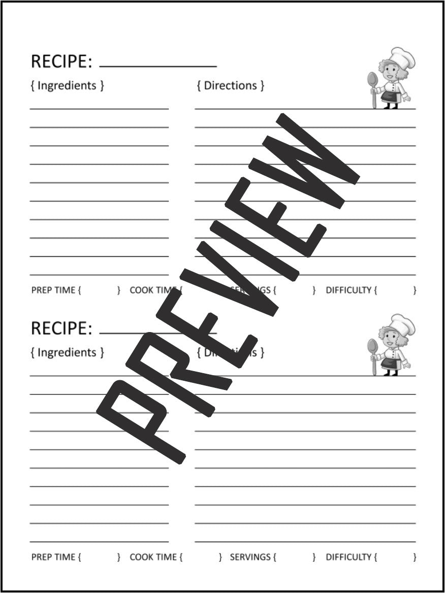 Weekly Menu Planner, Ultimate Meal Planner & Recipe Organizer – 54 Weeks of Meal Planning (DIGITAL DOWNLOAD)