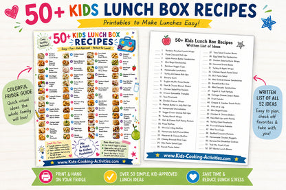 50+ Kids Lunch Box Recipes- Digital Download