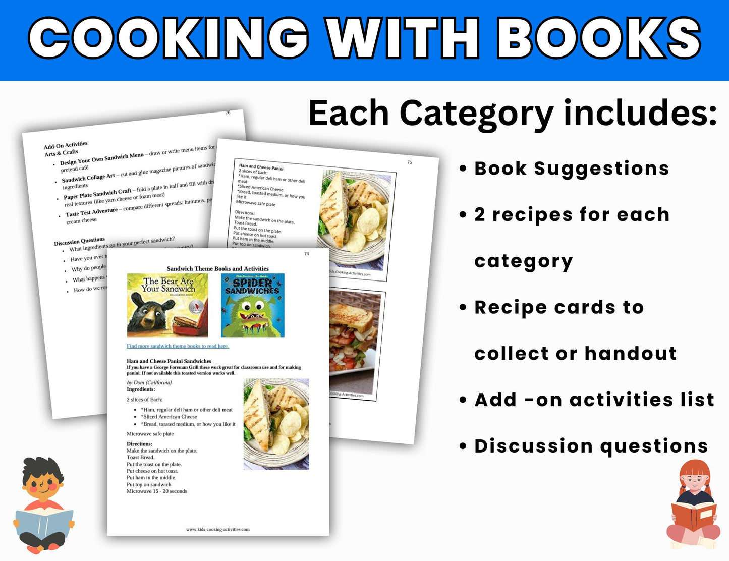 Cooking with Books-41 Fun Cooking & Reading Activities for Young Children-Digital Download