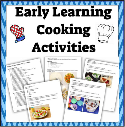 Early Learning Cooking Activities-50 Class Cooking Recipes & Snack Ideas -Digital Download