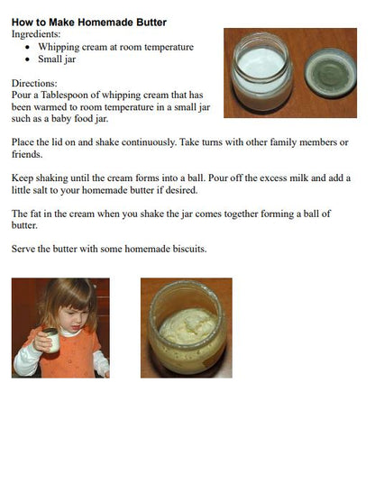 Preschool - Grade 1 Class Cooking Recipes and Ideas-Early Learning Cooking Activities-Digital Download