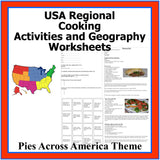 USA Regional Cooking Activities and Geography Camp-Digital Download
