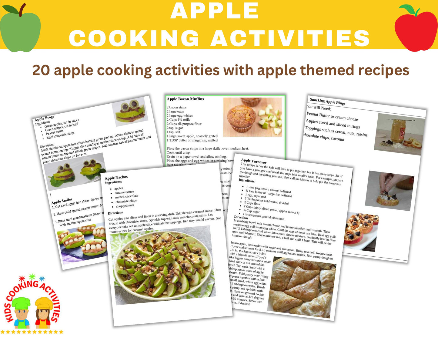 Apple Cooking Activities- Apple Themed Recipes-Digital Download