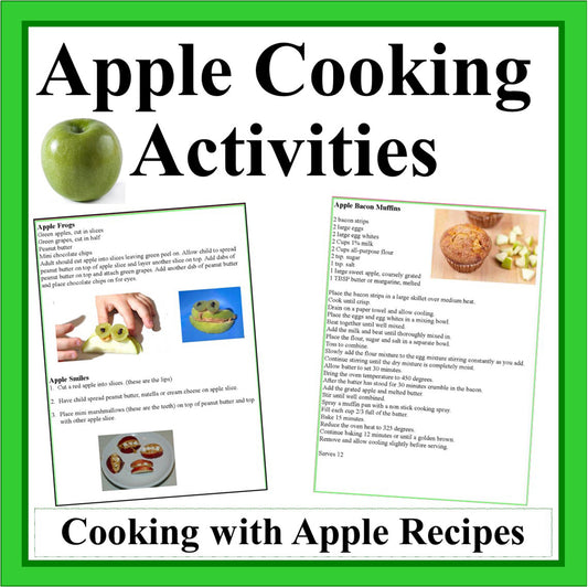 Apple Cooking Activities- Apple Themed Recipes-Digital Download