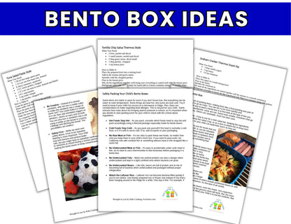 Bento Box Ideas for Kids Lunches- Fun & Practical Lunch Packing Guide-Digital Download