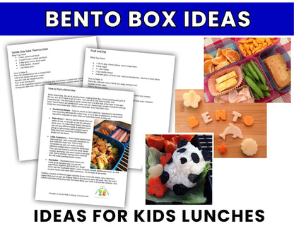 Bento Box Ideas for Kids Lunches- Fun & Practical Lunch Packing Guide-Digital Download