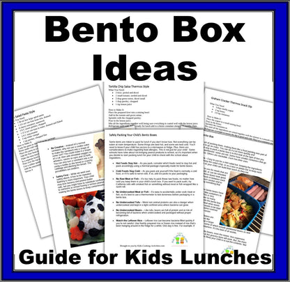 Bento Box Ideas for Kids Lunches- Fun & Practical Lunch Packing Guide-Digital Download