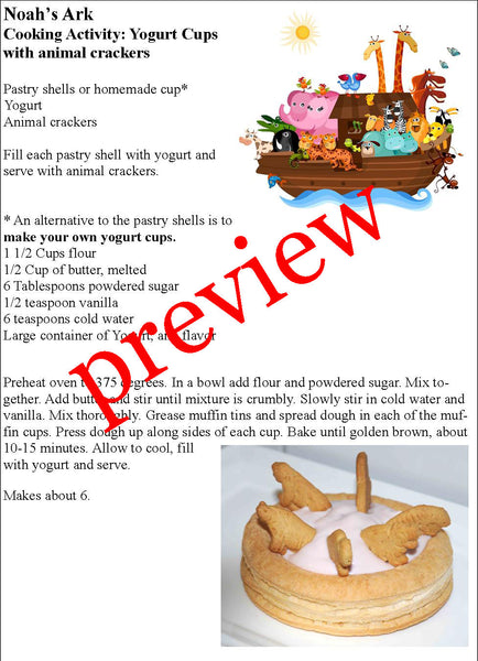 Cooking Bible Lesson Bible Theme Cooking Activities-Digital Download – Kids Cooking Activities
