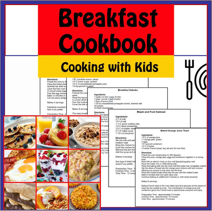 Breakfast Cookbook for Kids--Digital Download