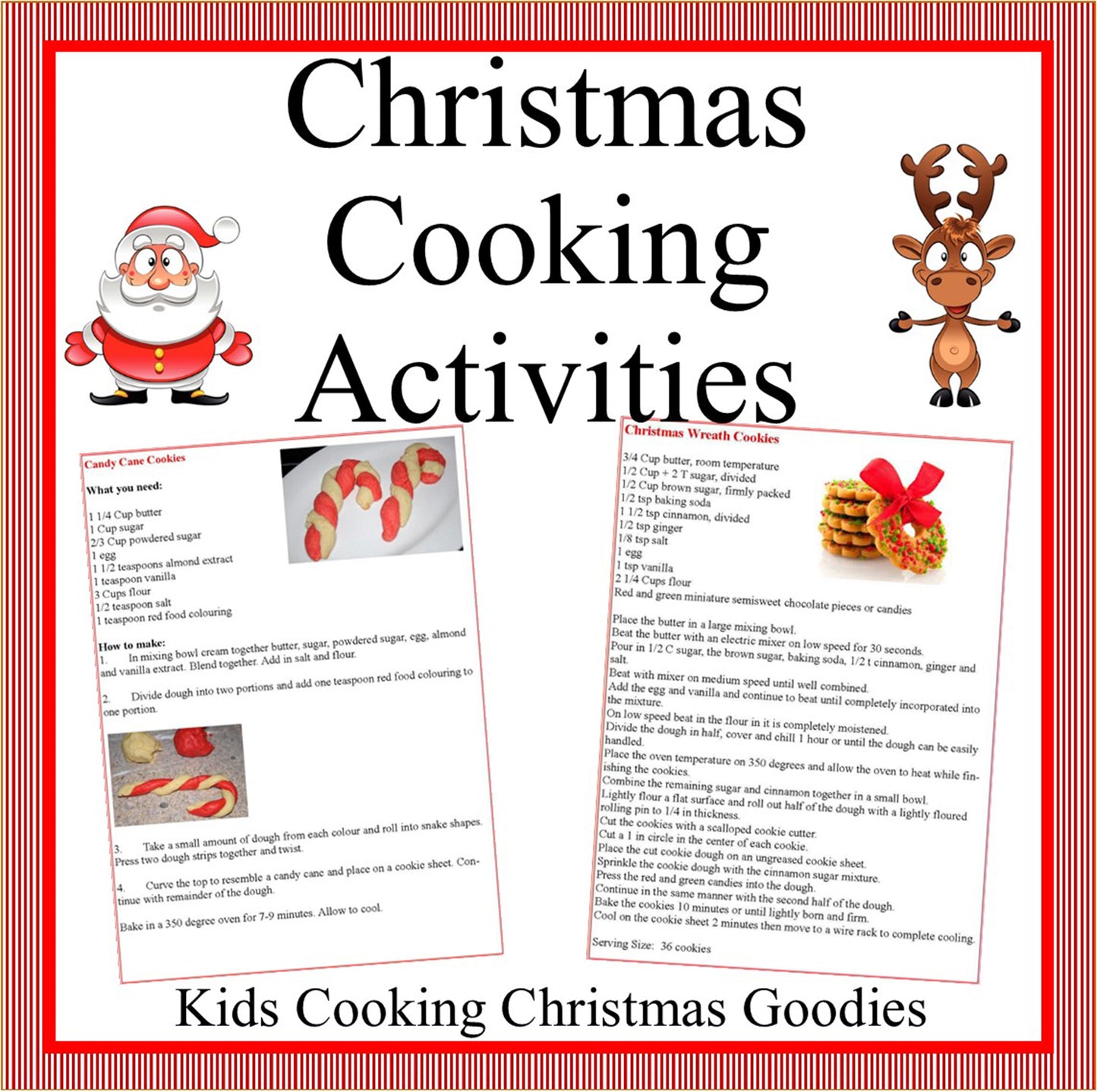 Kids Christmas and Holiday Cooking and Celebrating Ideas-Christmas Cooking Activities-Digital Download