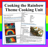 Cooking the Rainbow Theme Cooking Unit & Fruit and Vegetable Nutrition Chart- Digital Download