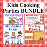 Kids Cooking Parties BUNDLE Set-Digital Download