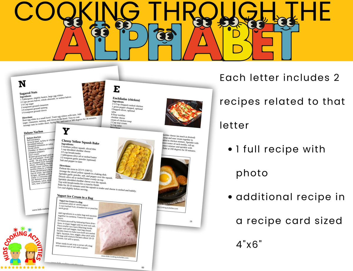 Cooking with the Alphabet- Kids Cooking Activities for Each Letter of