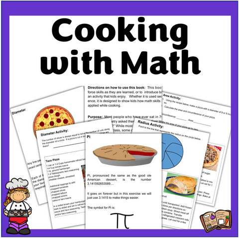 Cooking with Math- Middle School Math and Cooking Activities-Digital Download