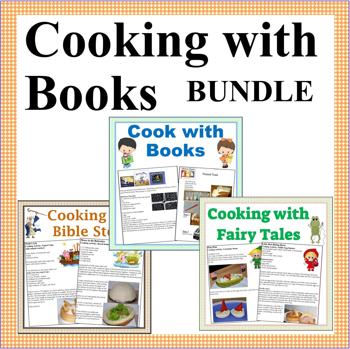 Cook with Books Bundle Set- Reading and Cooking Activities for Kids- Digital Download