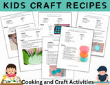 Kids Craft Recipe Book-Digital Download