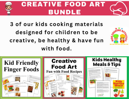 Creative Food Art Bundle - Finger Foods, Fun with Food Camp & Healthy Food Art-Digital Download