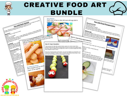 Creative Food Art Bundle - Finger Foods, Fun with Food Camp & Healthy Food Art-Digital Download