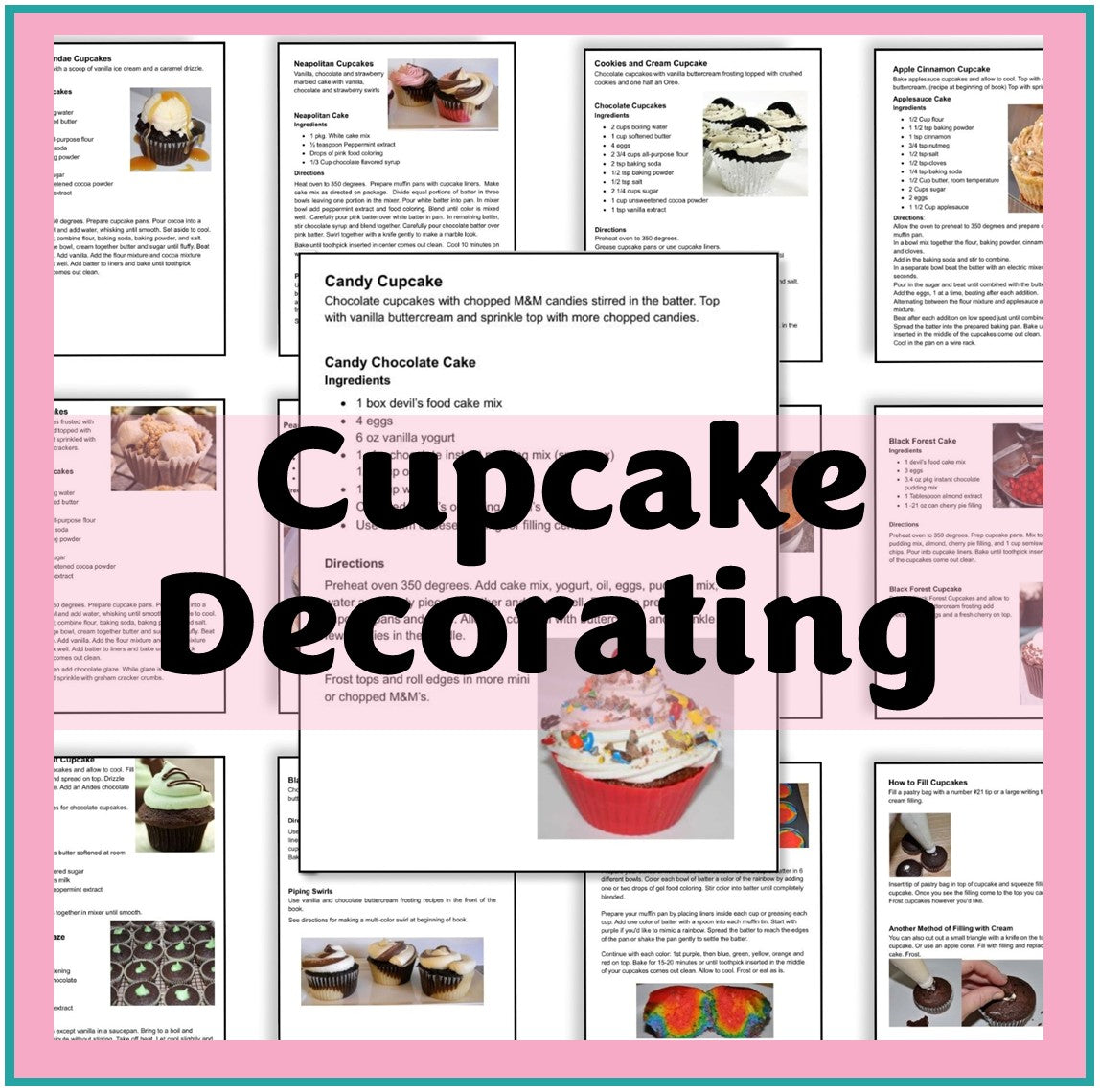 Kids Cupcake Decorating Workshop: Cupcake Recipes, Frosting Tips & Cake Decorating Tutorials -Digital Download