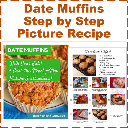 Date Muffins Step by Step Picture Recipe-Digital Download