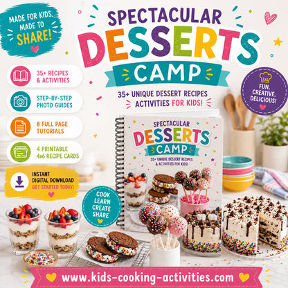 Spectacular Desserts Camp-35+ Not Your Average Dessert Recipes for Cooking with Kids- Digital Download