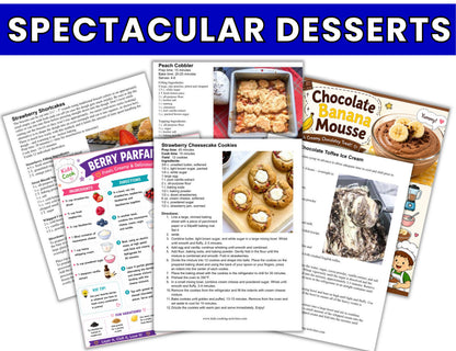 Spectacular Desserts Camp-35+ Not Your Average Dessert Recipes for Cooking with Kids- Digital Download