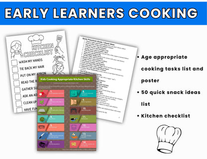 Early Learning Cooking Activities-50 Class Cooking Recipes & Snack Ideas -Digital Download