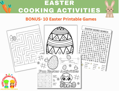 Easter Cooking Activities & Printable Games – 30 Recipes + 10 Fun Printables-Digital Download