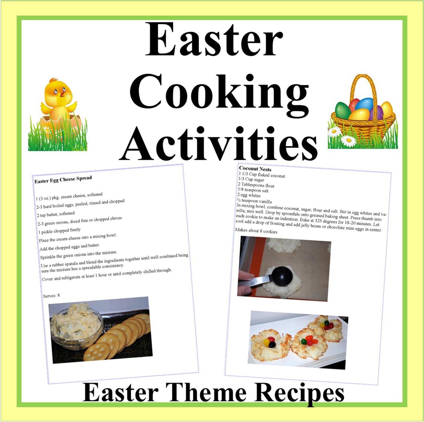 Easter Cooking Activities & Printable Games – 23 Recipes + 10 Fun Printables-Digital Download