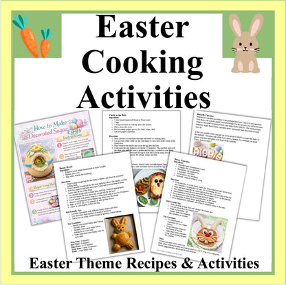 Easter Cooking Activities & Printable Games – 30 Recipes + 10 Fun Printables-Digital Download