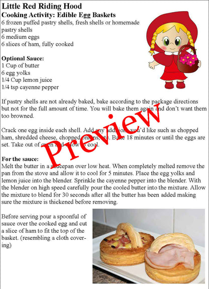 Cooking with Fairy Tales-14 Fairy Tale Theme Cooking with Books -Digital Download