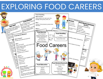 Culinary Careers- Exploring Food Careers-Culinary Poster & Overview of Jobs-Digital Download