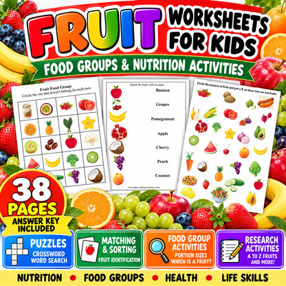 fruit-group worksheet packs