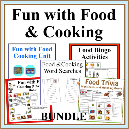 Fun with Food Cooking Theme 5 Book Bundle-Digital Download